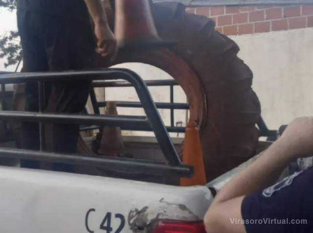 Recuperaron costosas ruedas sustraídas de un tractor en Virasoro